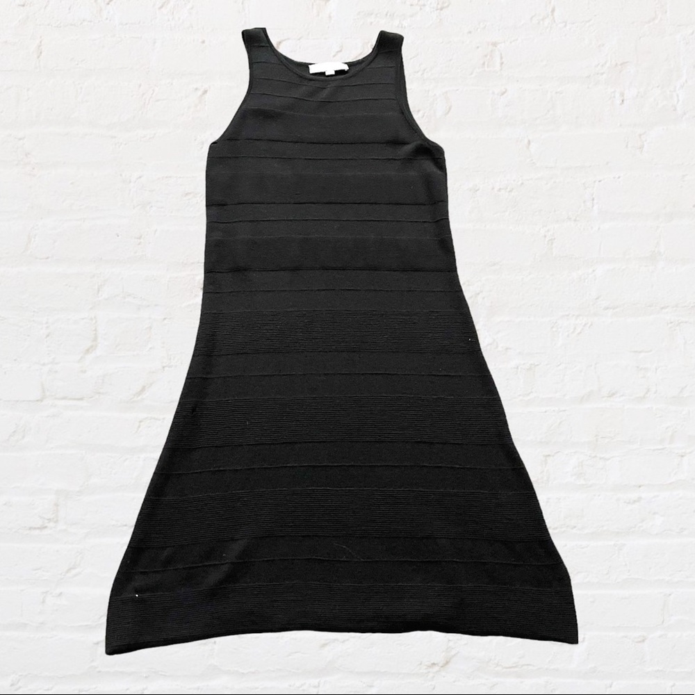 Loft black sleeveless sweater dress